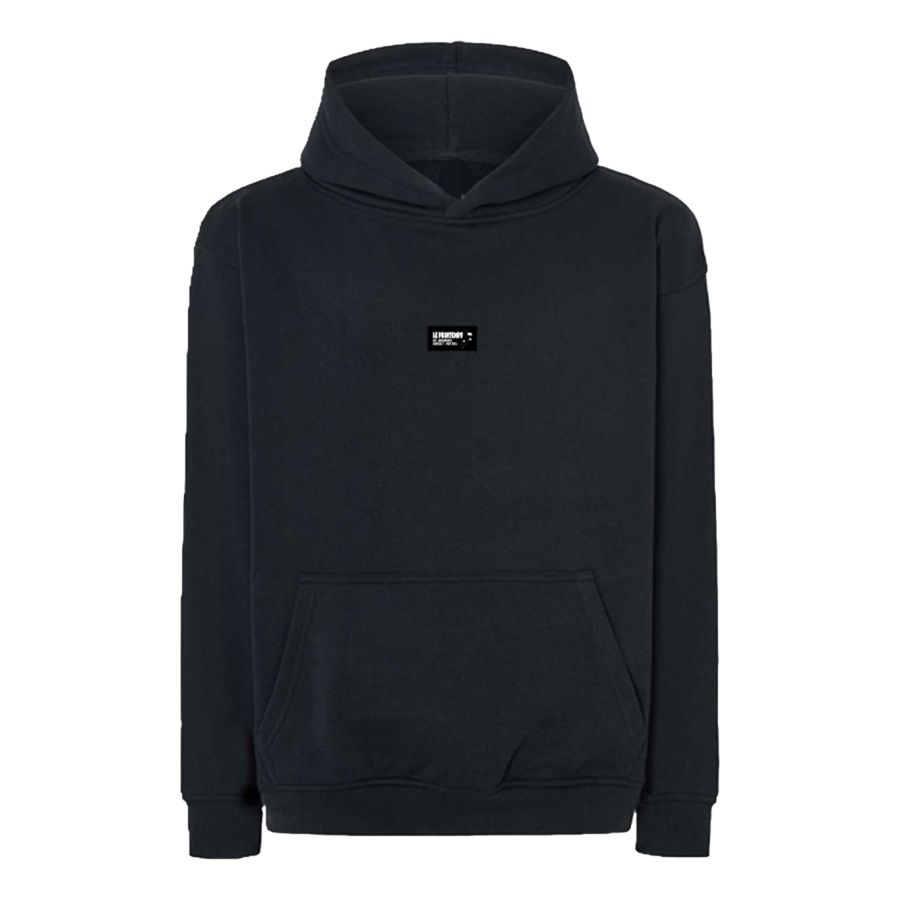 Sweat à Capuche Oversize NOIR Eclair Gonflante